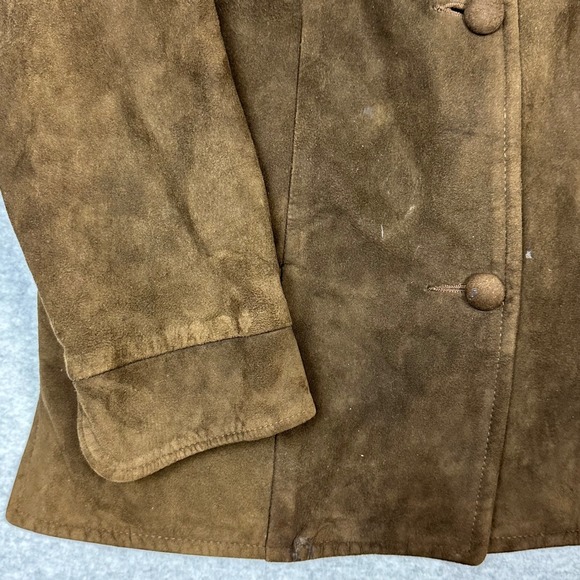 Vtg Sears The Leather Shop Supple Suede Jacket Zip-Out Vest Liner 751-2655 - Picture 2 of 16